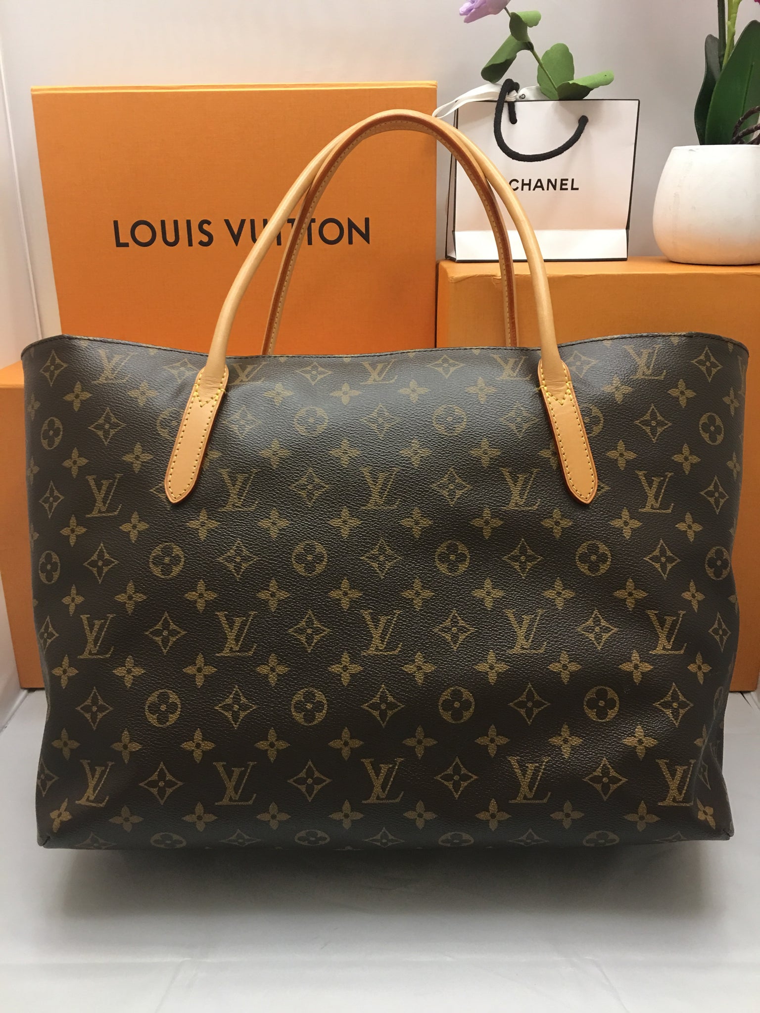 Louis Vuitton Louis Vuitton Raspail MM Monogram Canvas Large Tote Bag