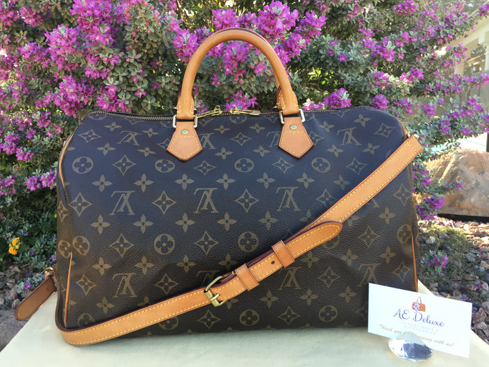 Louis Vuitton Speedy 35 Bandouliere Monogram Crossbody Handbag (DU3183)