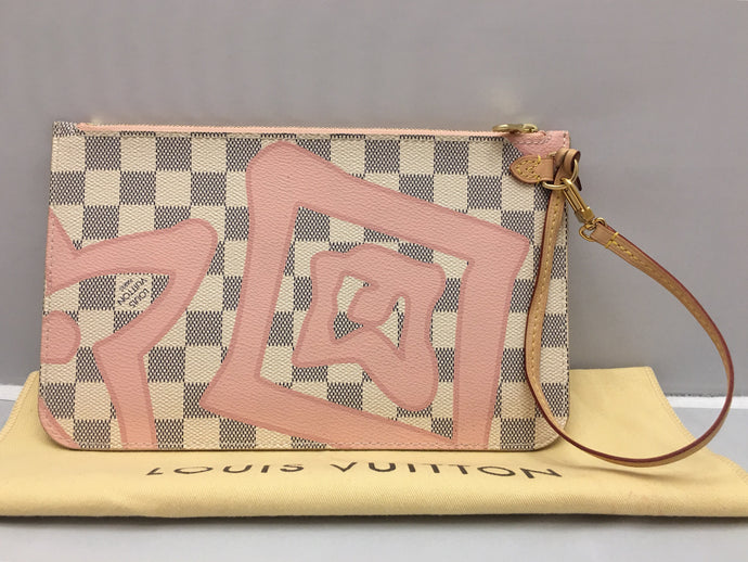Louis Vuitton LIMITED Tahitienne Damier Azur Neverfull MM/GM Pochette