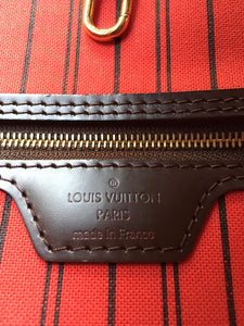 Louis Vuitton Neverfull MM Damier Ebene Canvas Tote (SF0155)
