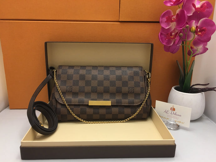Louis Vuitton Favorite MM Damier Ebene Crossbody Bag (FL4104)