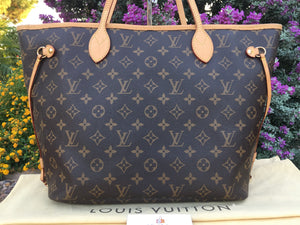 Louis Vuitton Neverfull MM Cherry Red Monogram Tote (AR1185)
