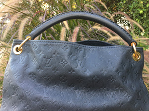 Louis Vuitton Artsy MM Empreinte Dark Navy Interior Hobo Shoulder Bag (TR0172)