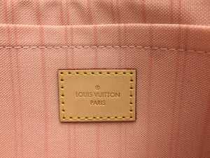 Louis Vuitton Neverfull MM/GM Damier Azur Rose Ballerine Wristlet