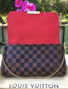 Louis Vuitton Favorite MM Damier Ebene Crossbody Bag (DU3164)
