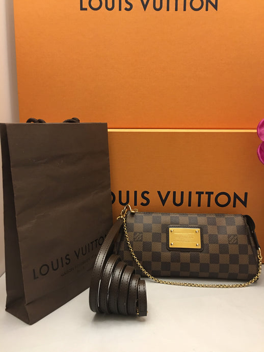 Louis Vuitton Eva Damiar Ebene Clutch Crossbody Bag (AA2100)
