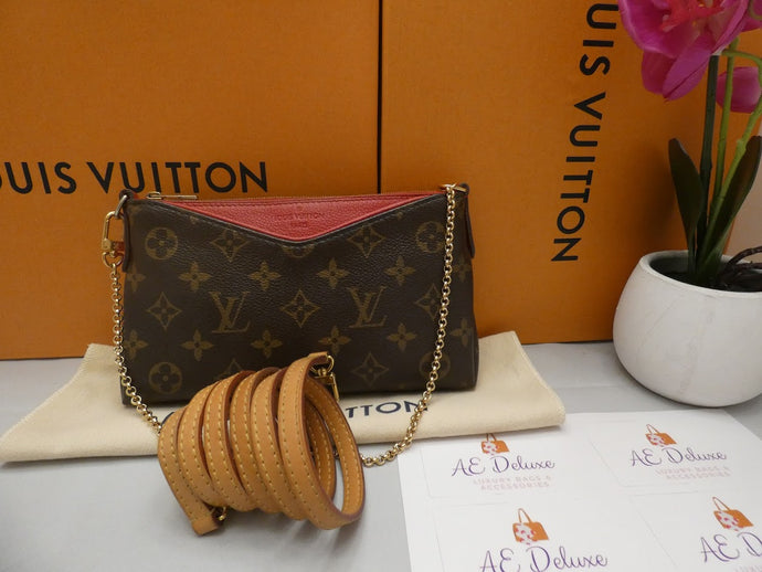 Louis Vuitton Pallas Clutch Red Crossbody Bag