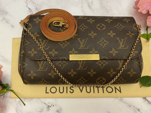 Louis Vuitton Favorite MM Monogram Clutch Purse (DU3177)