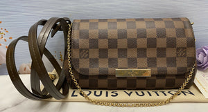 Louis Vuitton Favorite PM Damier Ebene Clutch Crossbody (SD3104)