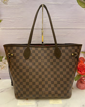 Load image into Gallery viewer, Louis Vuitton Neverfull MM Damier Ebene Cherry Red Tote (SD4114)