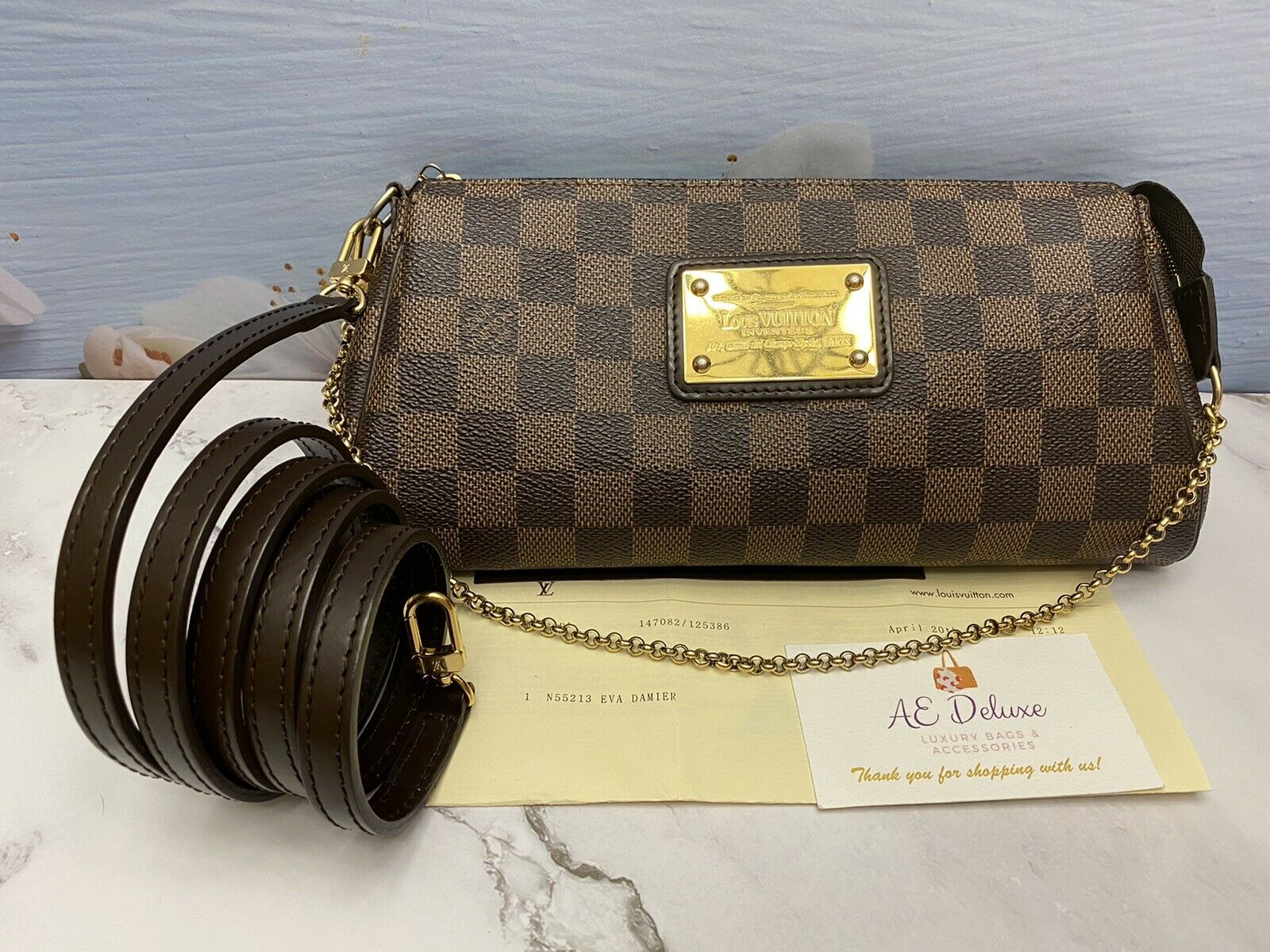 Louis Vuitton Eva Damiar Ebene Clutch (AA1121) – AE Deluxe LLC®