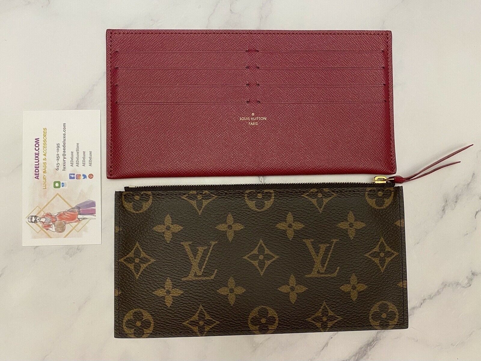 LV Felicie insert- Monogram Slim Wallet, Luxury, Bags & Wallets on