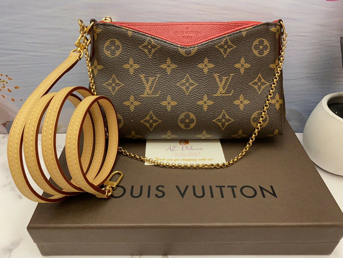 Louis Vuitton Pallas Cerise Red Clutch (GI1196)