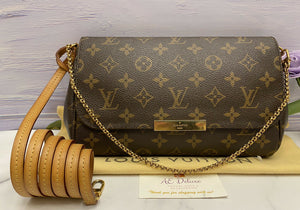 Louis Vuitton Favorite MM Monogram Clutch Purse (SA4104)