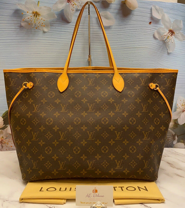 Louis Vuitton Neverfull GM Monogram Beige Tote (TJ4160)