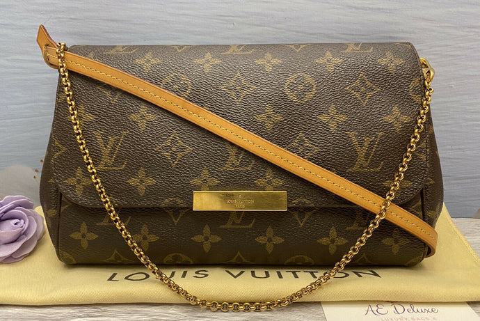 Louis Vuitton Favorite MM Monogram Chain Clutch Crossbody (SA4135)