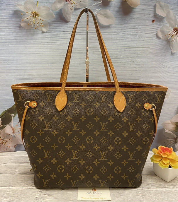 Louis Vuitton Neverfull MM Monogram Pivoine Shoulder Tote (SD1195)