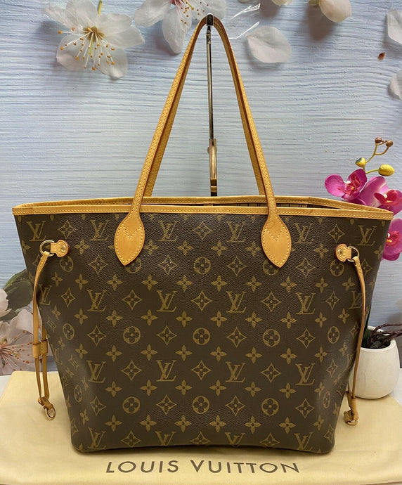 Louis Vuitton Neverfull MM Monogram Beige Shoulder Tote (SD5102)
