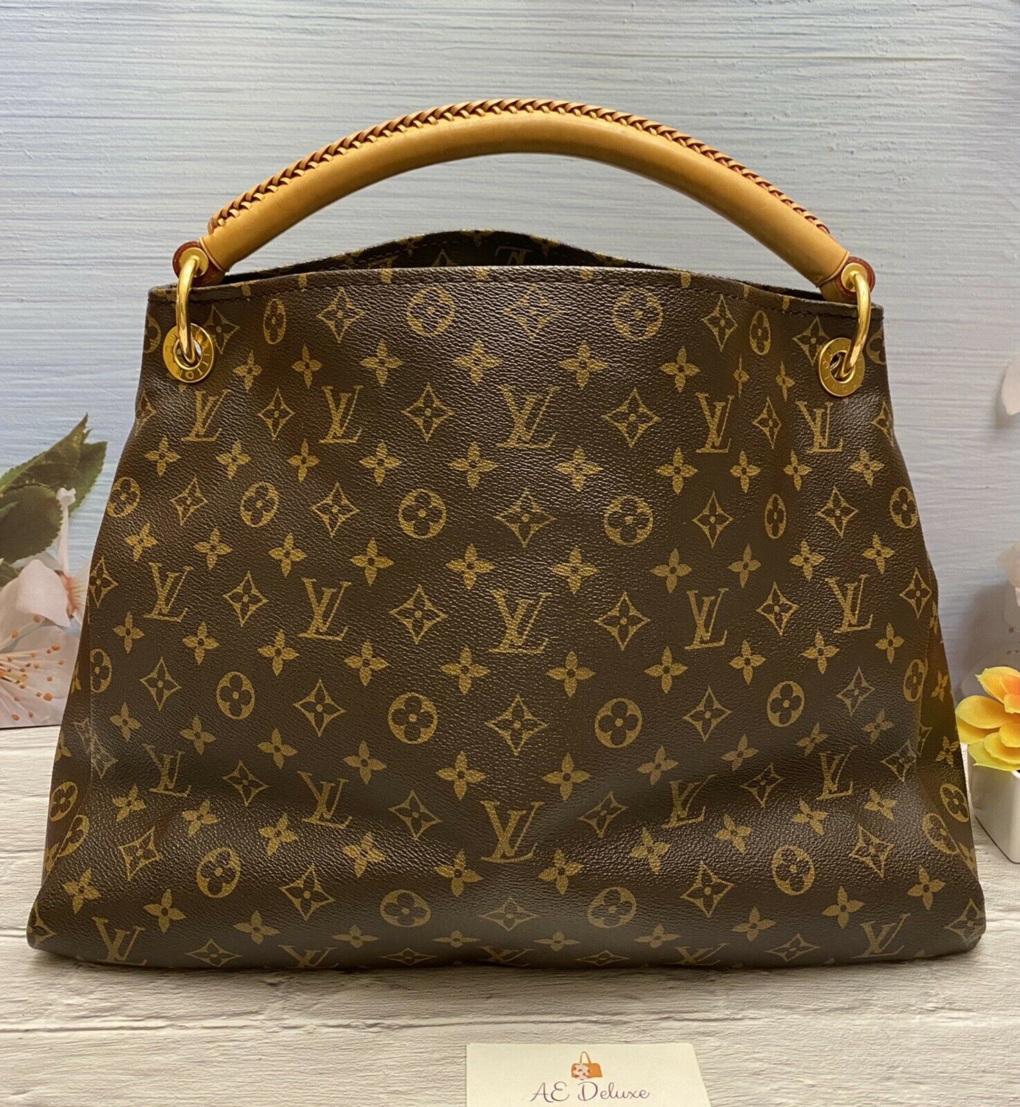 Louis Vuitton Artsy MM Monogram Shoulder Bag Tote Purse (CA0191