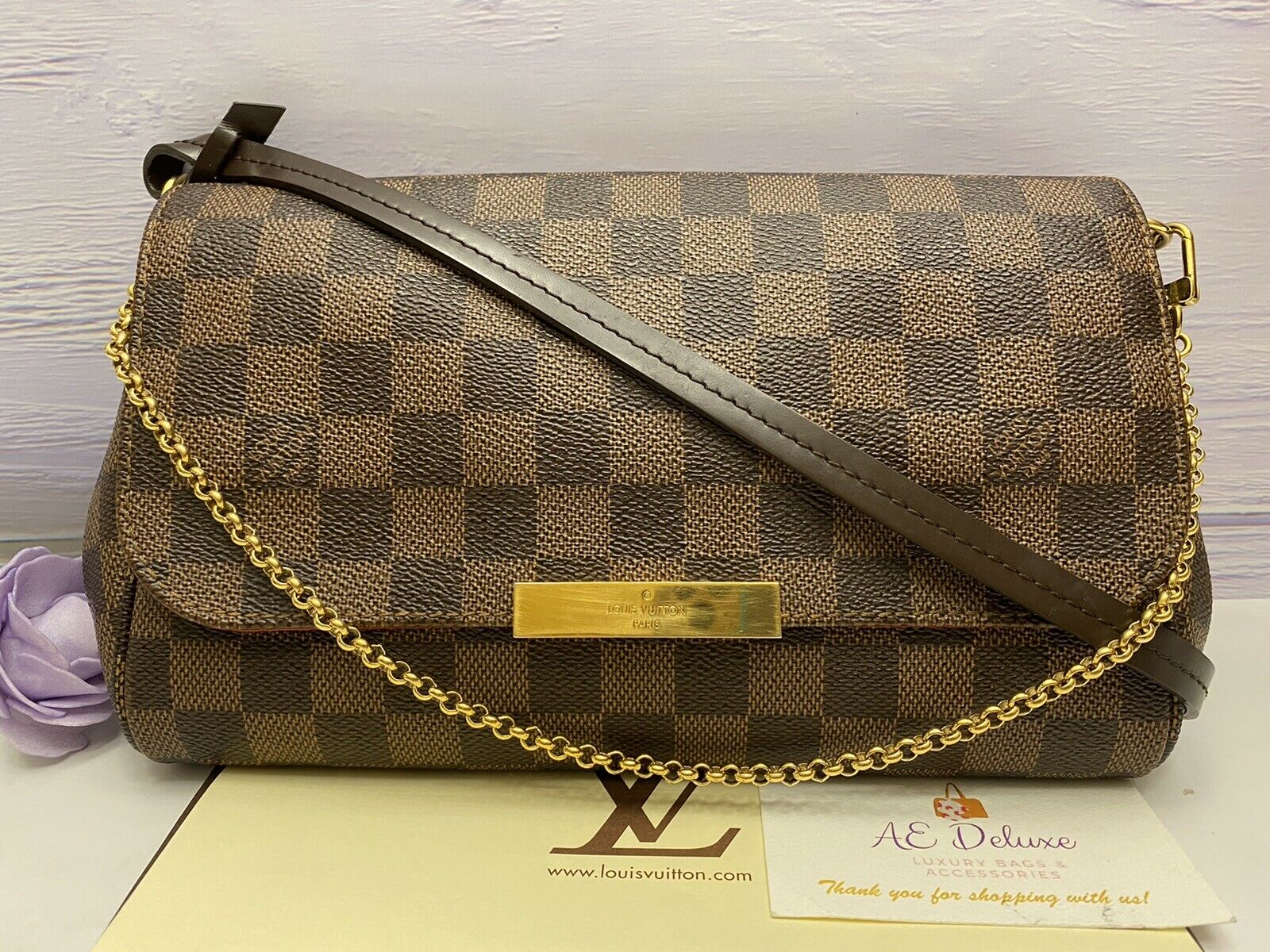 Louis Vuitton Favorite MM Damier Ebene Clutch (FL5114) – AE Deluxe