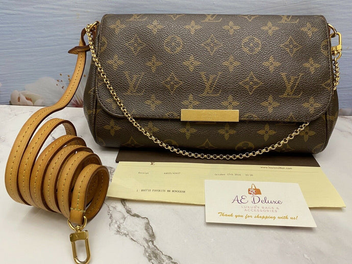 Louis Vuitton Favorite MM Monogram Clutch Purse (FL4144)