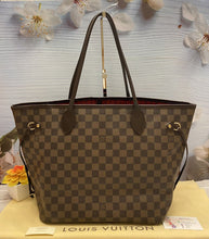 Load image into Gallery viewer, Louis Vuitton Neverfull MM Damier Ebene Cherry Shoulder Tote (SP1099)