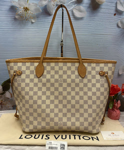 Louis Vuitton Damier Canvas Neverfull MM Rose Shoulder Handbag Article:  N41603 Made in France : Clothing, Shoes & Jewelry - .com