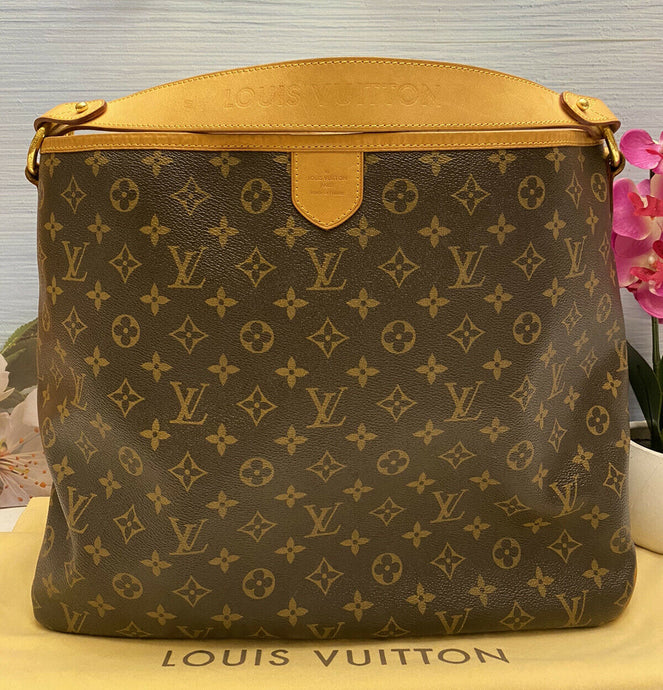 Louis Vuitton Delightful MM Monogram Beige Shoulder Bag (FL1132)