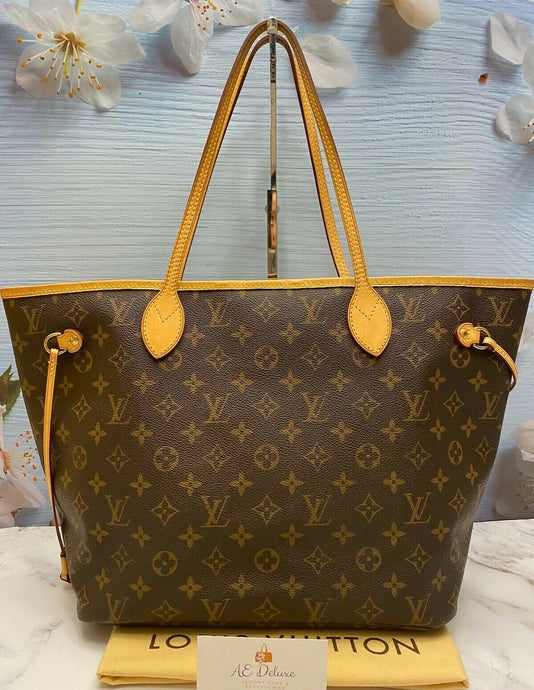 Louis Vuitton Neverfull MM Monogram Beige Tote (SA1190)
