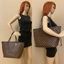 Load image into Gallery viewer, Louis Vuitton Neverfull MM Damier Ebene Cherry Red Tote (CA3069)