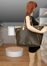 Load image into Gallery viewer, Louis Vuitton Neverfull GM Pivoine Monogram Canvas Shoulder Tote Bag (SD4138)