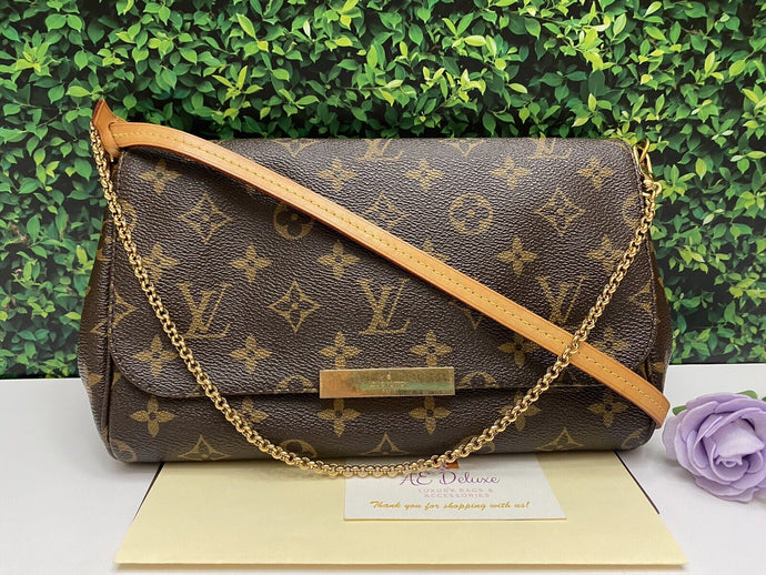 Louis Vuitton Favorite MM Monogram Chain Clutch Crossbody (FL1146)