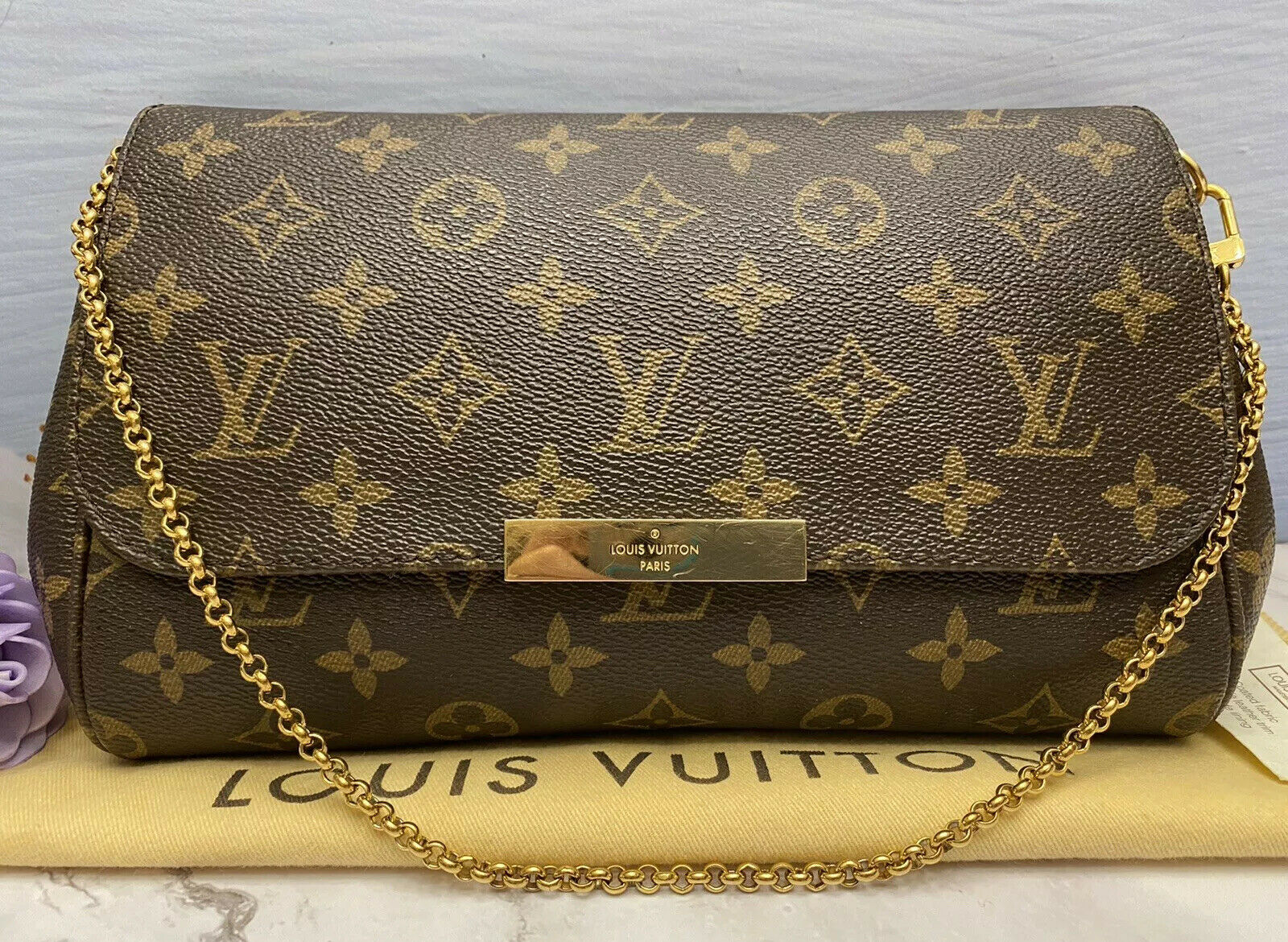 Louis Vuitton Monogram Canvas Favorite MM Shoulder Bag (SHF-20105) – LuxeDH