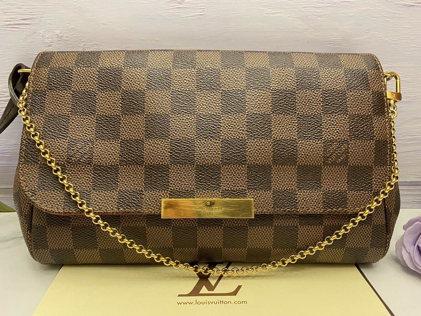 Pre-owned Louis Vuitton 2015 Favourite Mm Bag In Brown