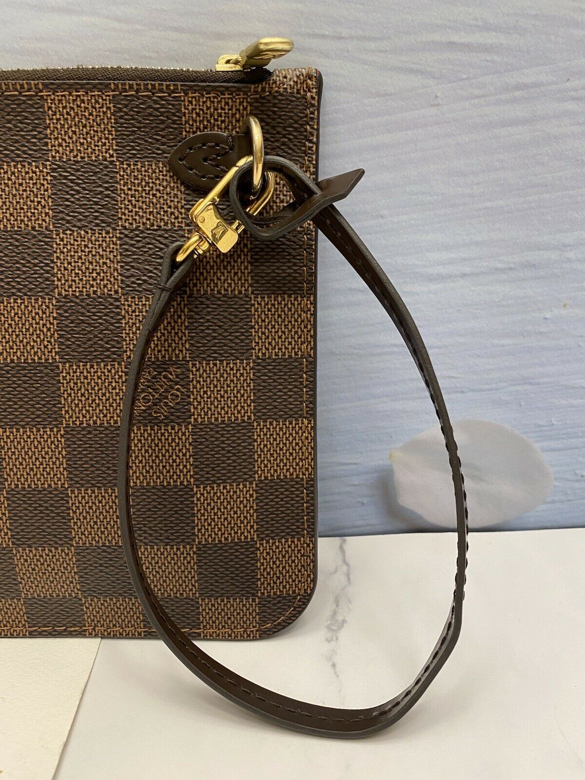 Louis Vuitton Neverfull MM/GM Damier Ebene Red Wristlet/Pouch/Clutch(S – AE  Deluxe LLC®