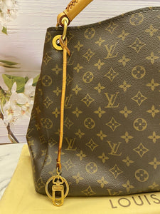 Louis Vuitton Artsy MM Monogram Shoulder Bag Tote Purse (CA5019)