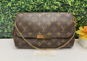 Louis Vuitton Favorite MM Monogram Chain Clutch Crossbody Bag (DU4163)