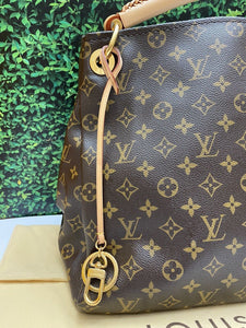 Louis Vuitton Artsy MM Monogram Shoulder Bag Tote Purse (GI0192)