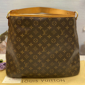 Louis Vuitton Delightful MM Monogram Shoulder Bag Tote (FL3162)