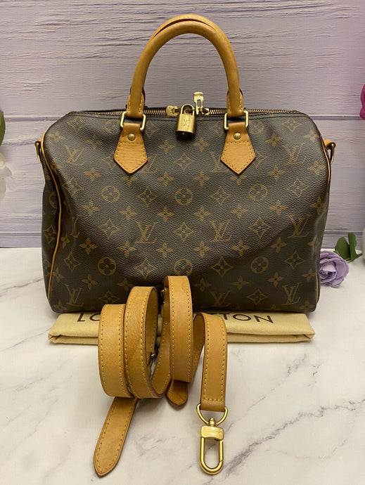 LOUIS VUITTON Monogram Speedy 30 Bandouliere (AA0192)