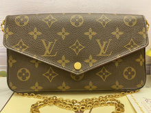 Load image into Gallery viewer, Louis Vuitton Felicie Monogram Fuchsia Clutch Crossbody (SP2186)