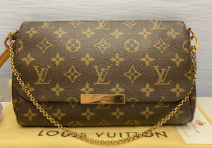 Louis Vuitton Favorite MM Monogram Clutch Purse Crossbody (MI3186)