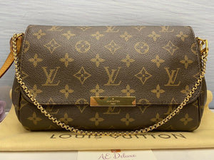 Louis Vuitton Favorite MM Monogram Chain Clutch Crossbody (FL2114)