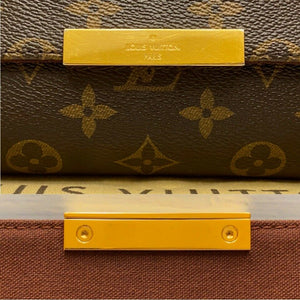 Louis Vuitton Favorite MM Monogram Clutch Purse (FL0183)+ Dust Bag