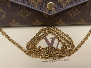 Louis Vuitton Felicie Monogram Fuchsia Clutch Crossbody (SP2186)