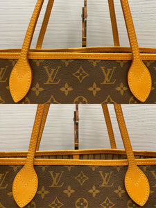 Louis Vuitton Neverfull MM Monogram Beige Tote Shoulder Bag (SD1156)