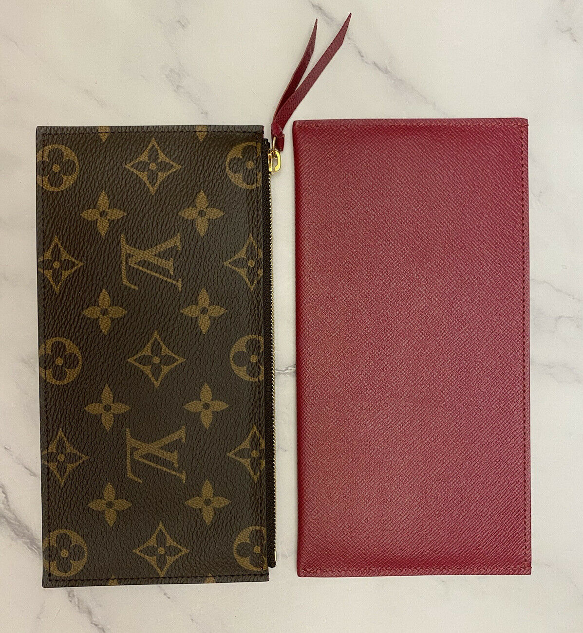 Louis Vuitton Light Pink Leather Long Card Holder Felicie Insert 13lk810s