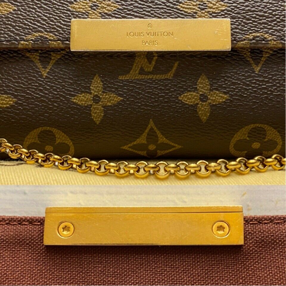 🌸Louis Vuitton Favorite PM Monogram Clutch Chain Purse Crossbody