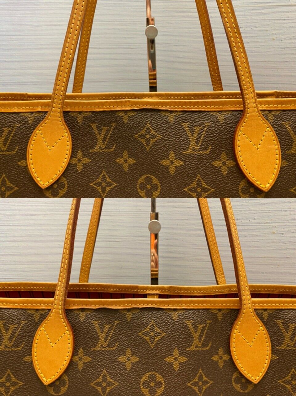 Louis Vuitton Neverfull Monogram MM Pivoine Lining in Coated
