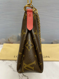 Louis Vuitton Pallas Cerise Red Clutch Crossbody (CA0196)
